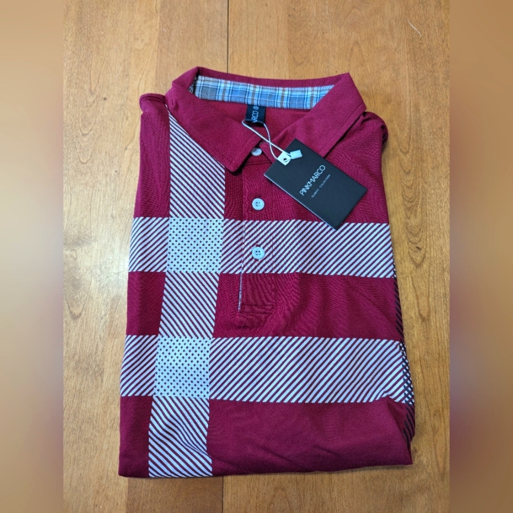 3/$14 Maroon Checkered Men’s Shirt